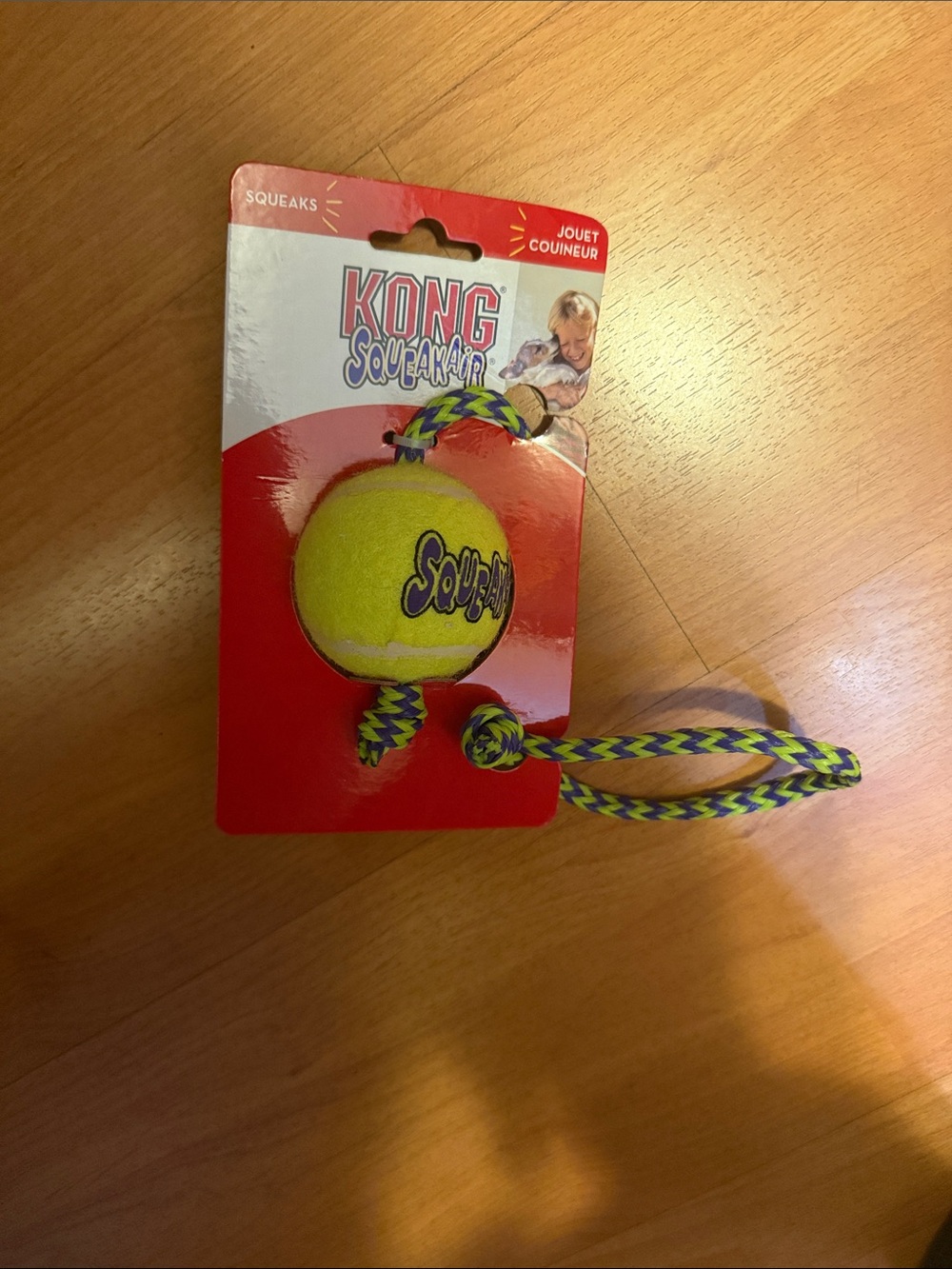 Tennis ball with rope brand new dog toy